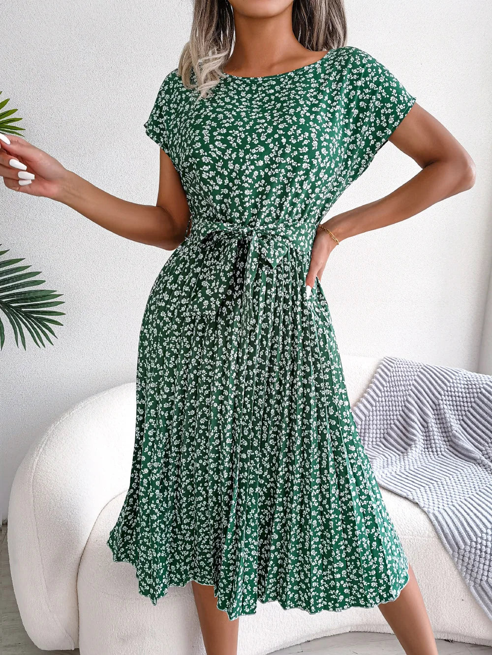 Andromeda - Floral Print Wrap Midi Dress