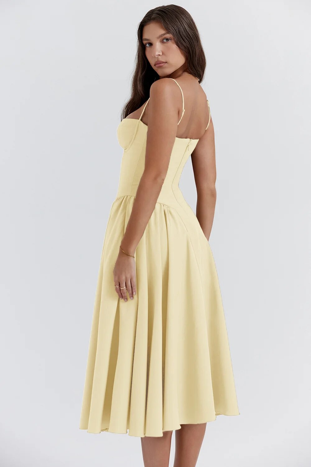 Pandia - Sophisticated sleeveless corset dress
