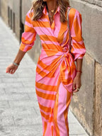 Danae - Wrap dress with 3/4 sleeves for women