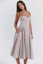 Pandia - Sophisticated sleeveless corset dress