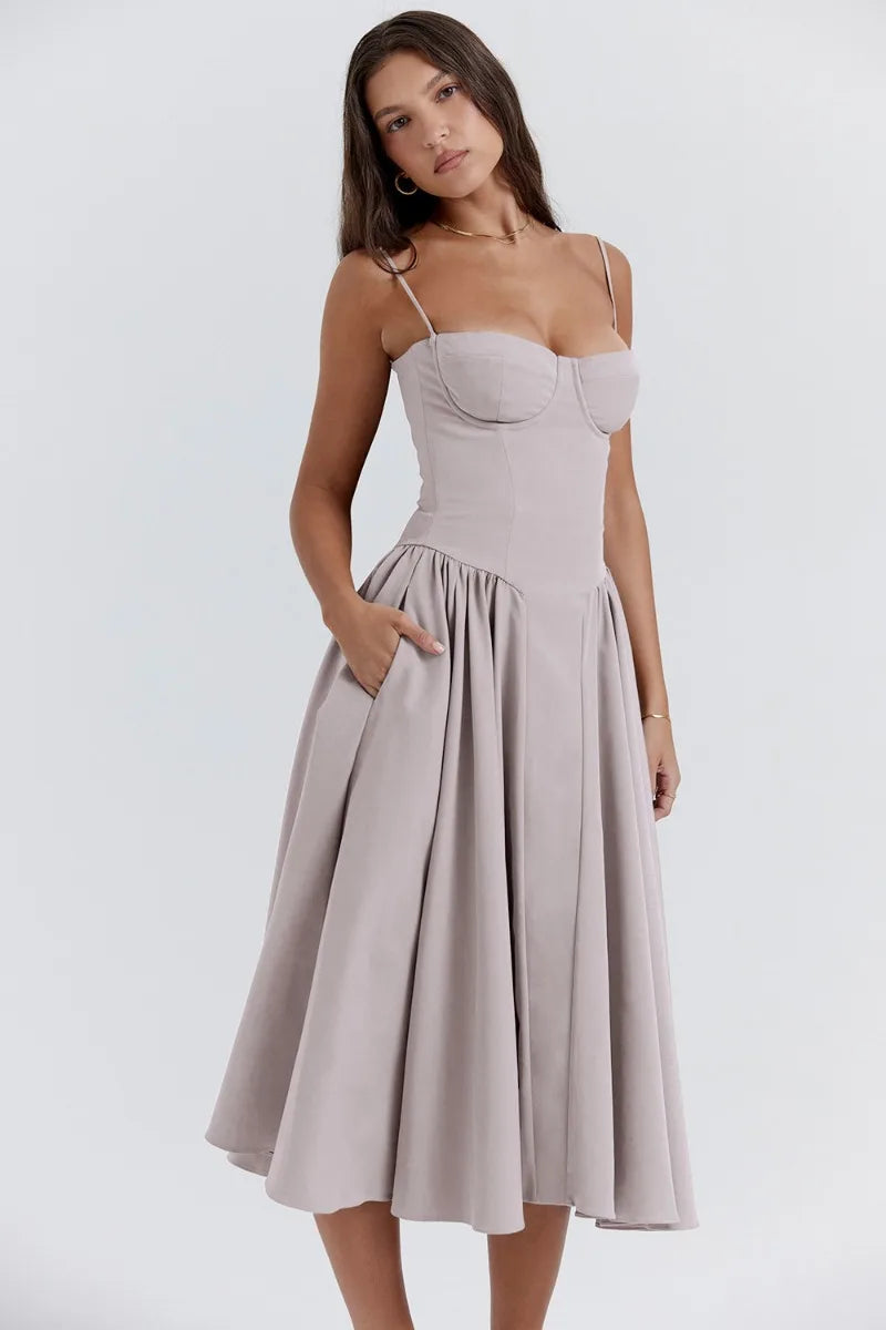 Pandia - Sophisticated sleeveless corset dress