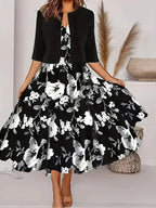 Pasiphae - Chic ladies summer midi dress with blazer