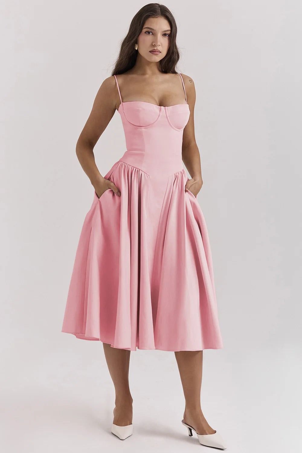 Pandia - Sophisticated sleeveless corset dress