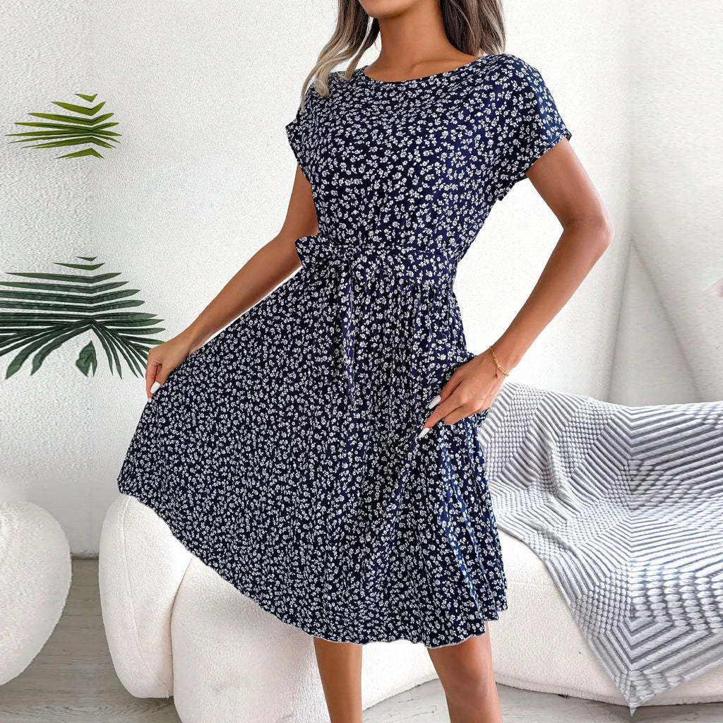 Andromeda - Floral Print Wrap Midi Dress