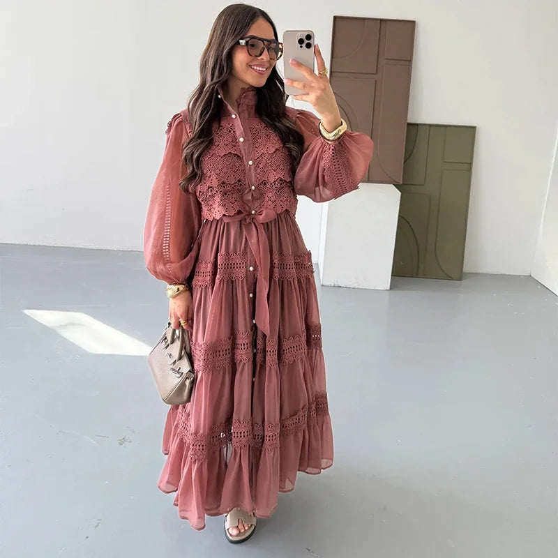 Nemesisyne - Embroidery Maxi Dress