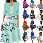 Pasiphae - Chic ladies summer midi dress with blazer