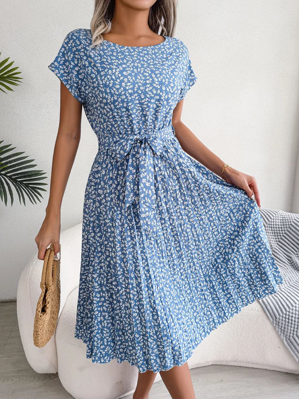 Andromeda - Floral Print Wrap Midi Dress