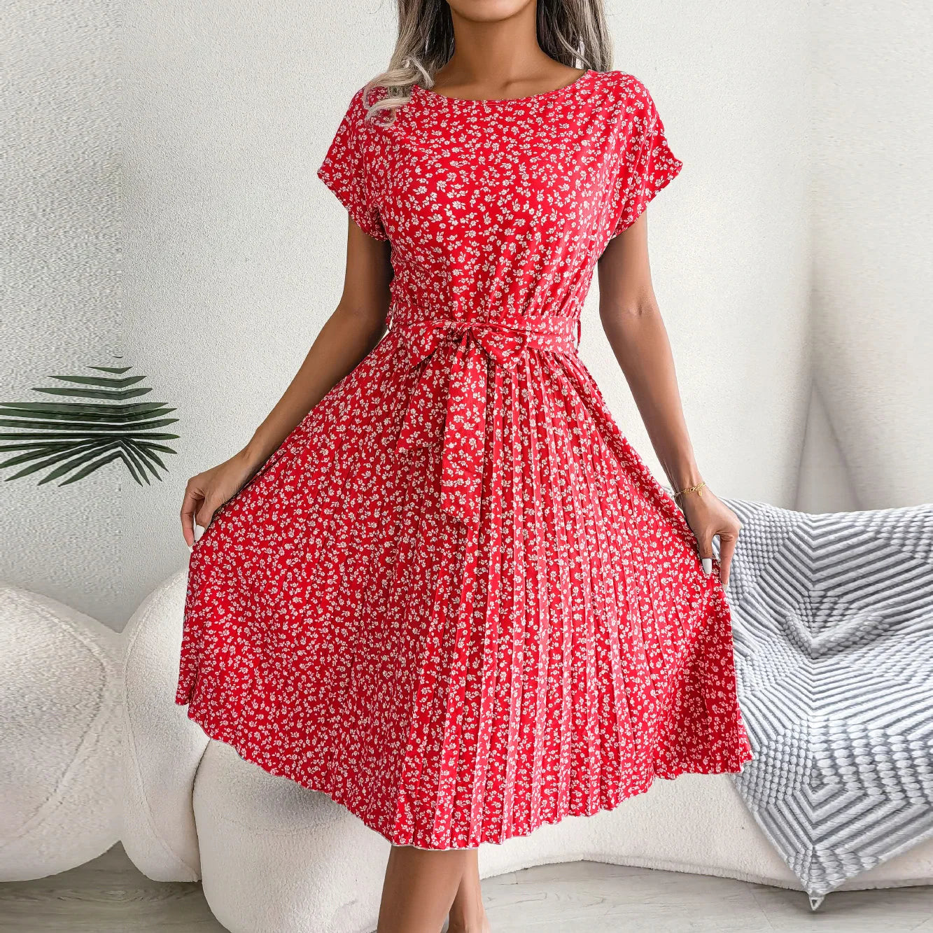 Andromeda - Floral Print Wrap Midi Dress
