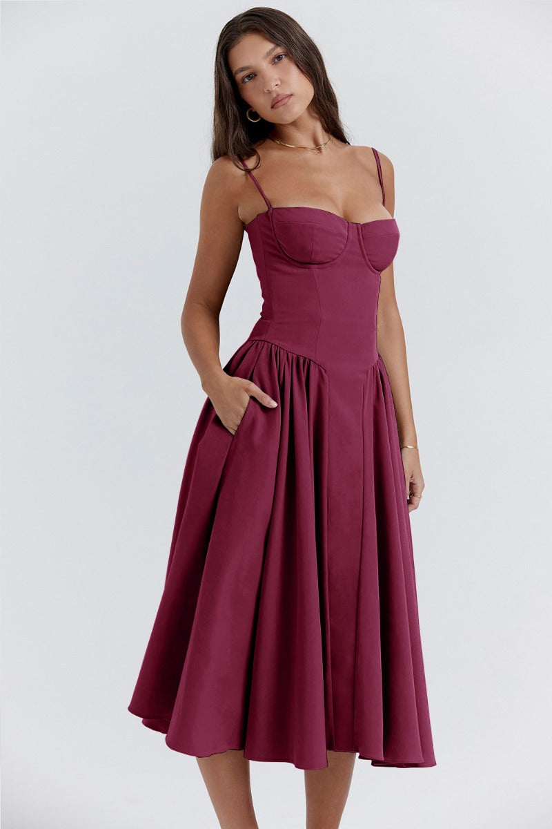 Pandia - Sophisticated sleeveless corset dress