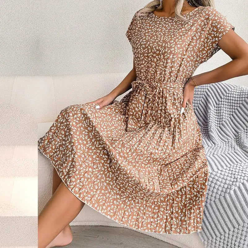 Andromeda - Floral Print Wrap Midi Dress