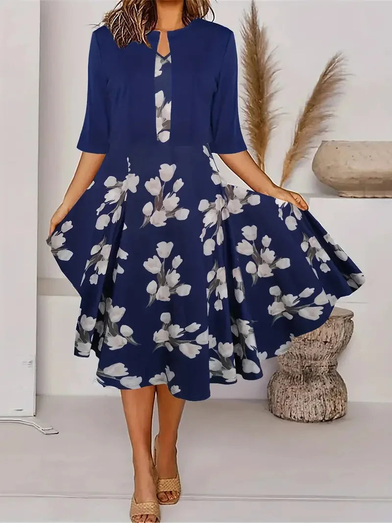 Pasiphae - Chic ladies summer midi dress with blazer