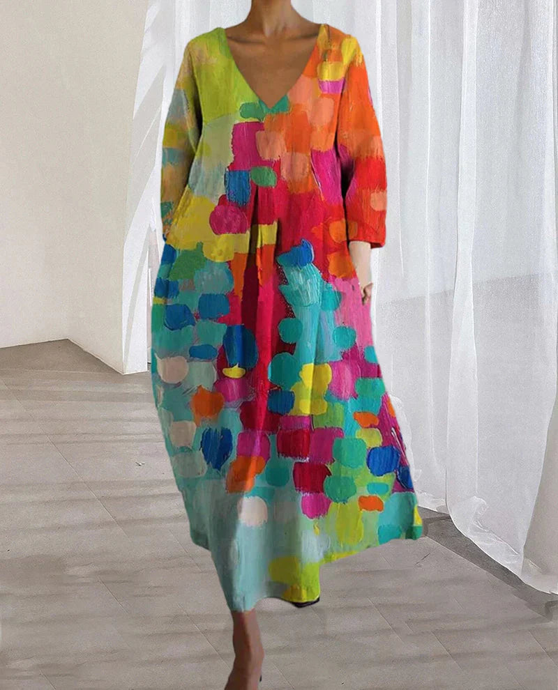 Dorisaia - Colourful printed dress for women