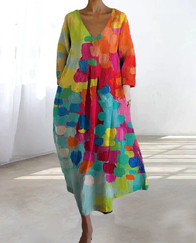 Dorisaia - Colourful printed dress for women