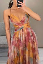 Cassandraona - Stunning Maxi Dress For Wedding Guests With V Neckline For Women