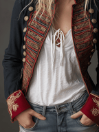 Retro Baroque Double-Breasted Embroidered Jacket