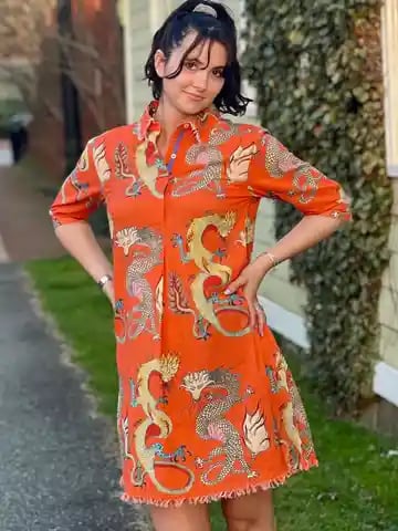 Lampetia - Fiery Dragon Summer Dress