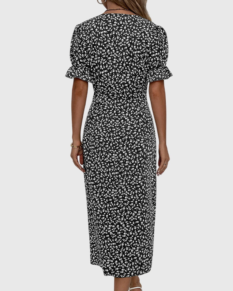 Myrrha - Fresh Bloom V-Neck Dress