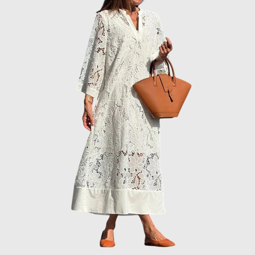 Eurydamia - Dahlia Embroidered Midi Dress