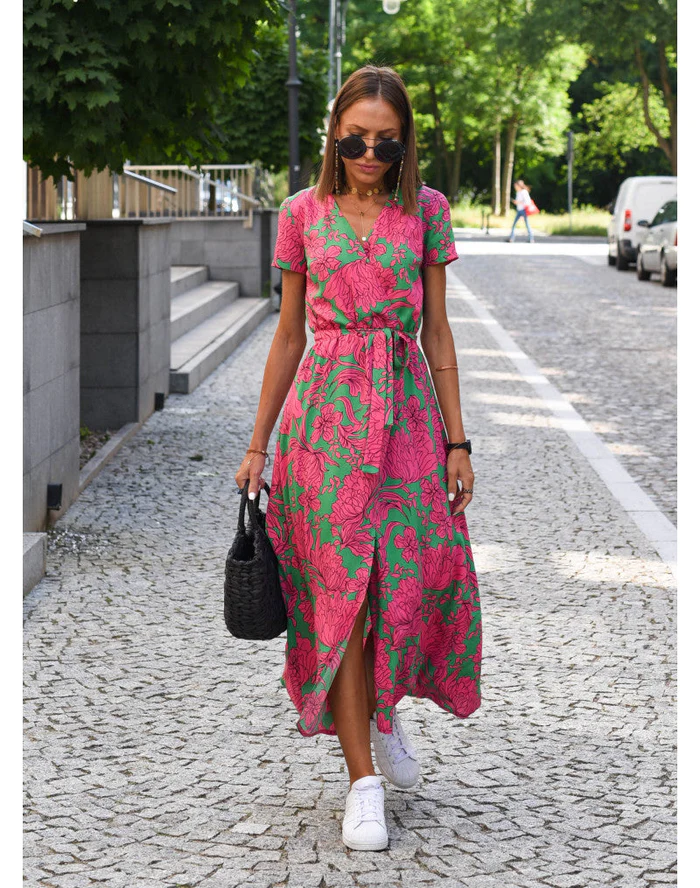 Clytemnestra - Summer dress with floral pattern