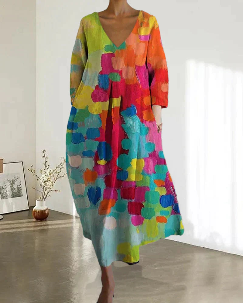 Dorisaia - Colourful printed dress for women