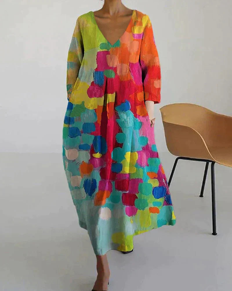 Dorisaia - Colourful printed dress for women