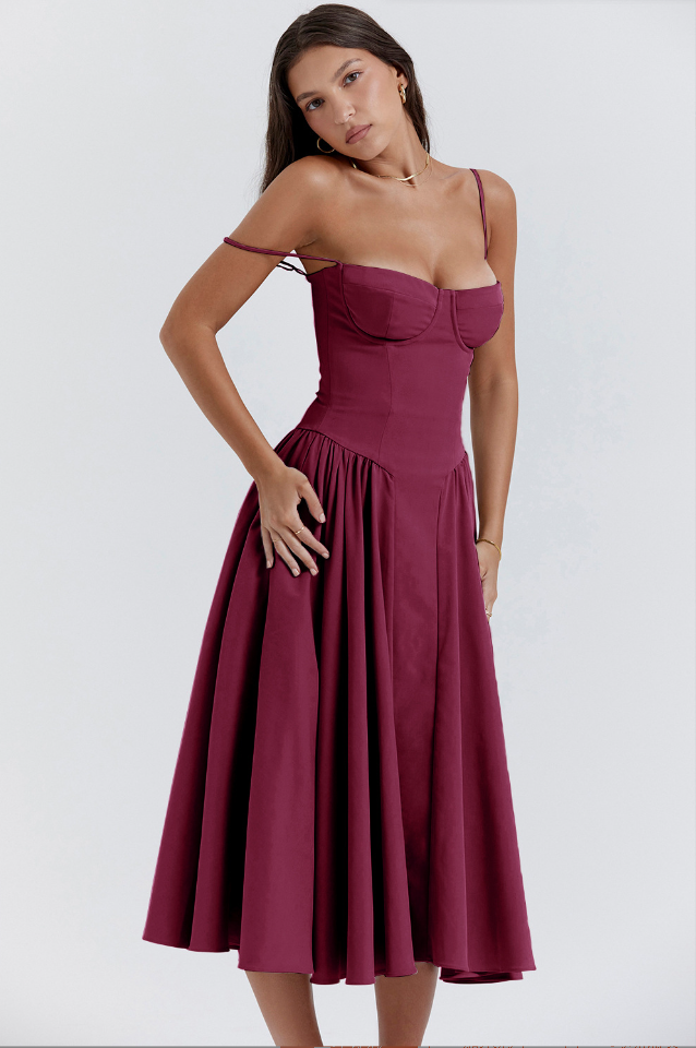 Pandia - Sophisticated sleeveless corset dress