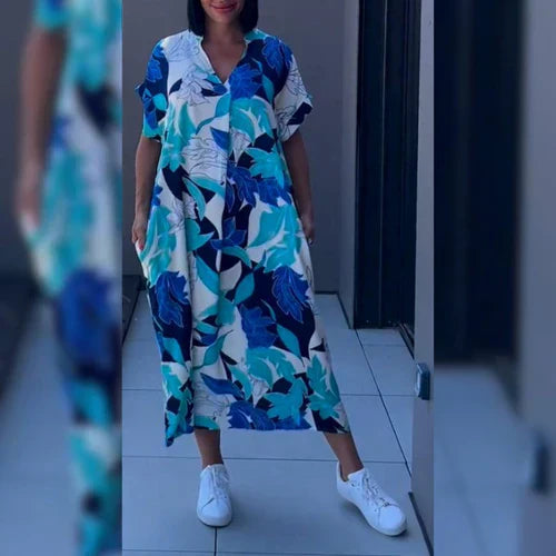 Athenaessa - Elegant Dress with Print