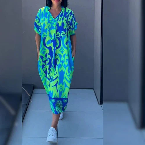 Athenaessa - Elegant Dress with Print