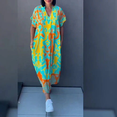 Athenaessa - Elegant Dress with Print