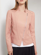 Women's Vintage Studded Biker Jacket