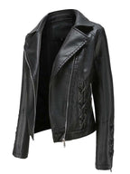 Women's Vintage Strappy Leather Jacket