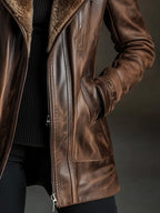 Casual Vintage Wool Sheepskin Warm Coat