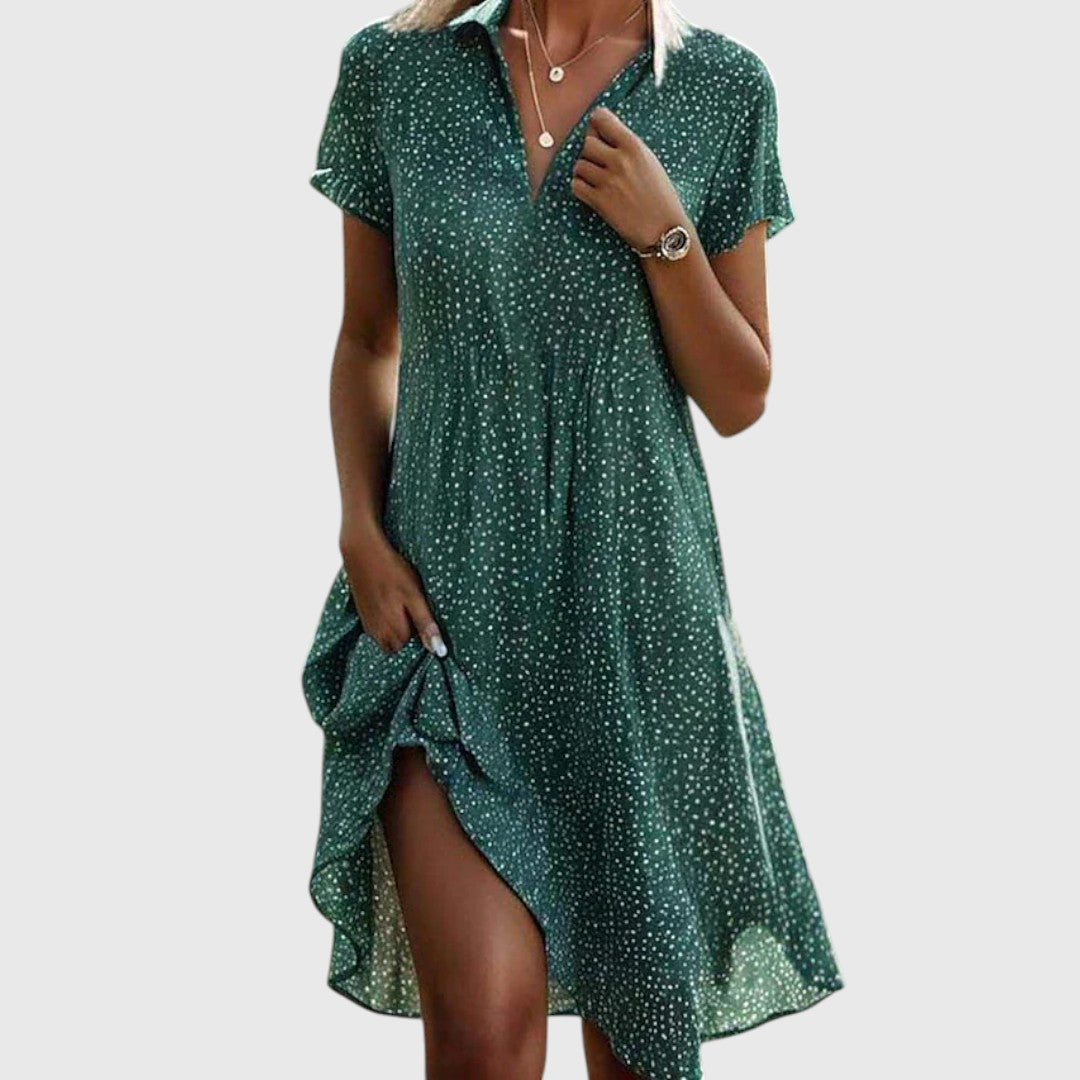 Andromedaia - Short Sleeve Midi Dress