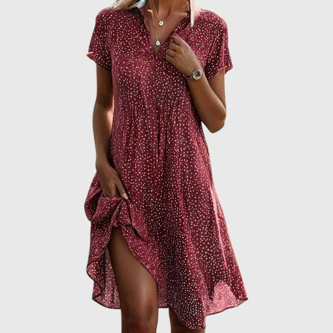 Andromedaia - Short Sleeve Midi Dress