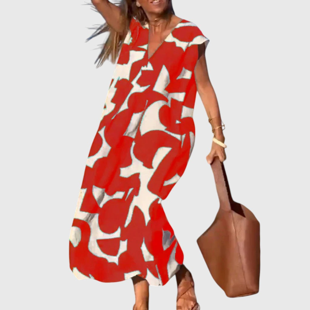 Clytemnestraara - Loose Printed Maxi Dress