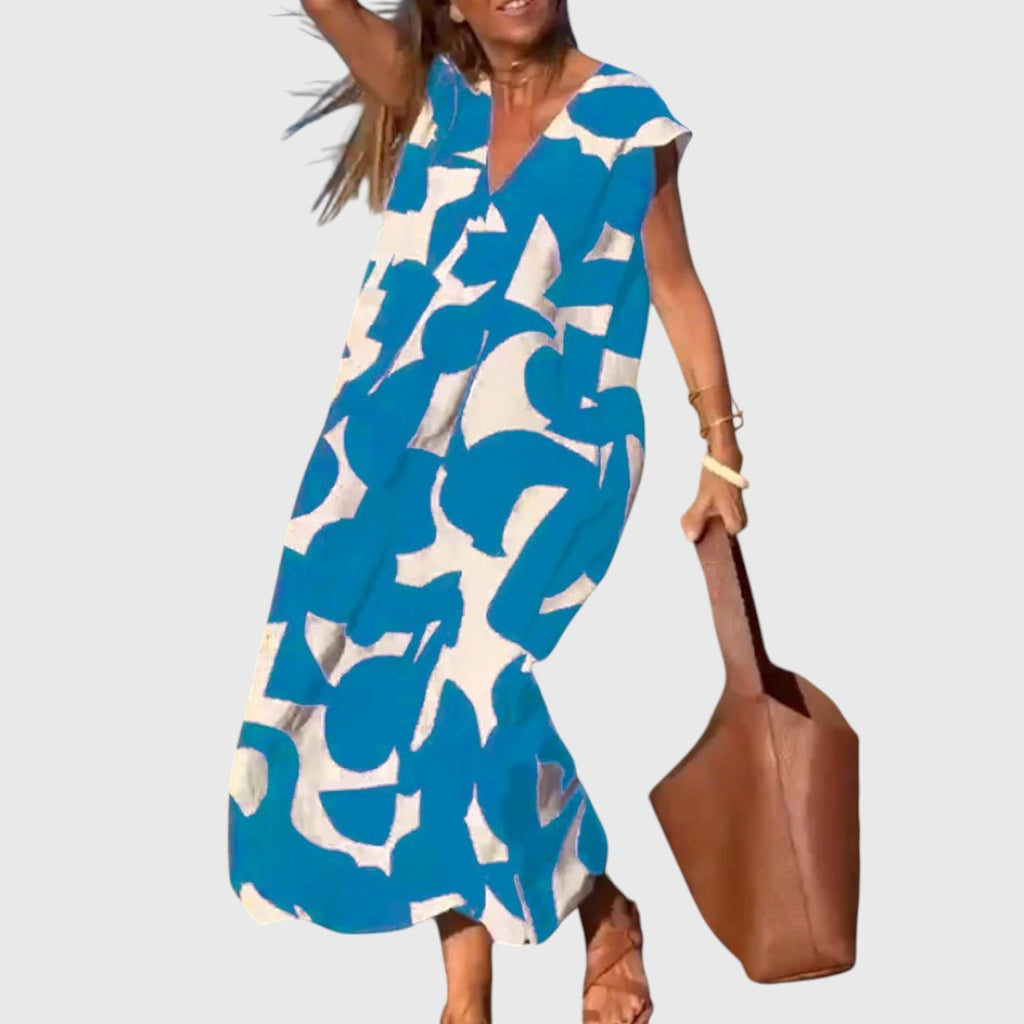 Clytemnestraara - Loose Printed Maxi Dress