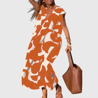 Clytemnestraara - Loose Printed Maxi Dress