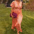 Clymeneona - Classic V-Neck Dress