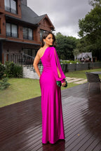 Harmoniaia - Elegant Evening Dress With One Shoulder For Women